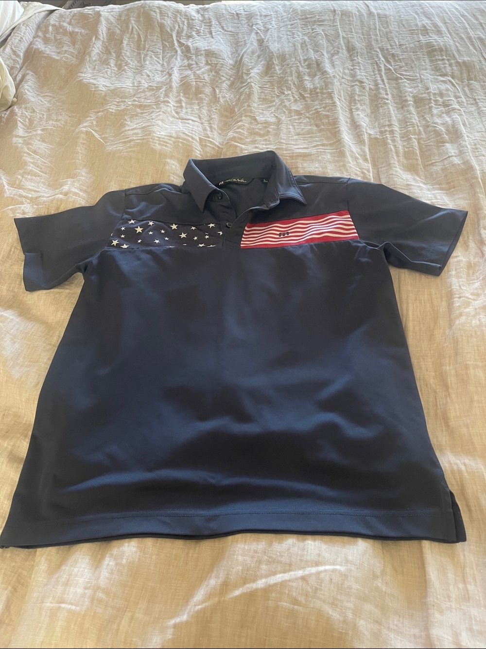 Travis Mathew Navy and Red Polo